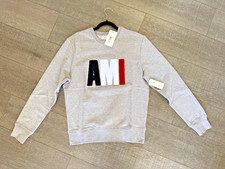 Ami Paris Sweatshirt Large Logo Spellout Tri Colour Alexandre Mattiussi PTP 22"