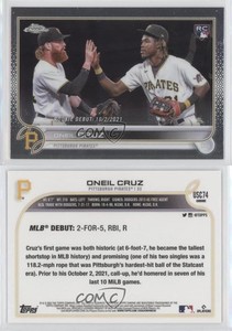 2022 Topps Chrome Update Rookie Debut Oneil Cruz #USC74 Rookie RC