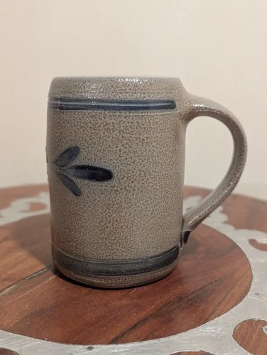 Vintage Rowe Pottery Works Stoneware 25 Year Anniversary Coffee Mug 1975-2000