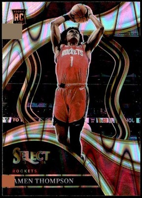 2023-24 Panini Select #274 Amen Thompson Tectonic Prizms Courtside Rookie E1