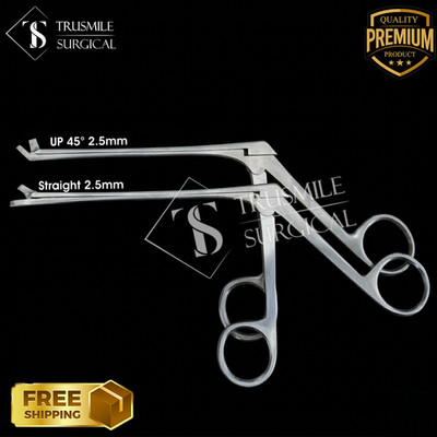 Blakesley Forceps Set STR & UP Thru Cut 2.5 mm 12 cm FESS ENT Instruments German