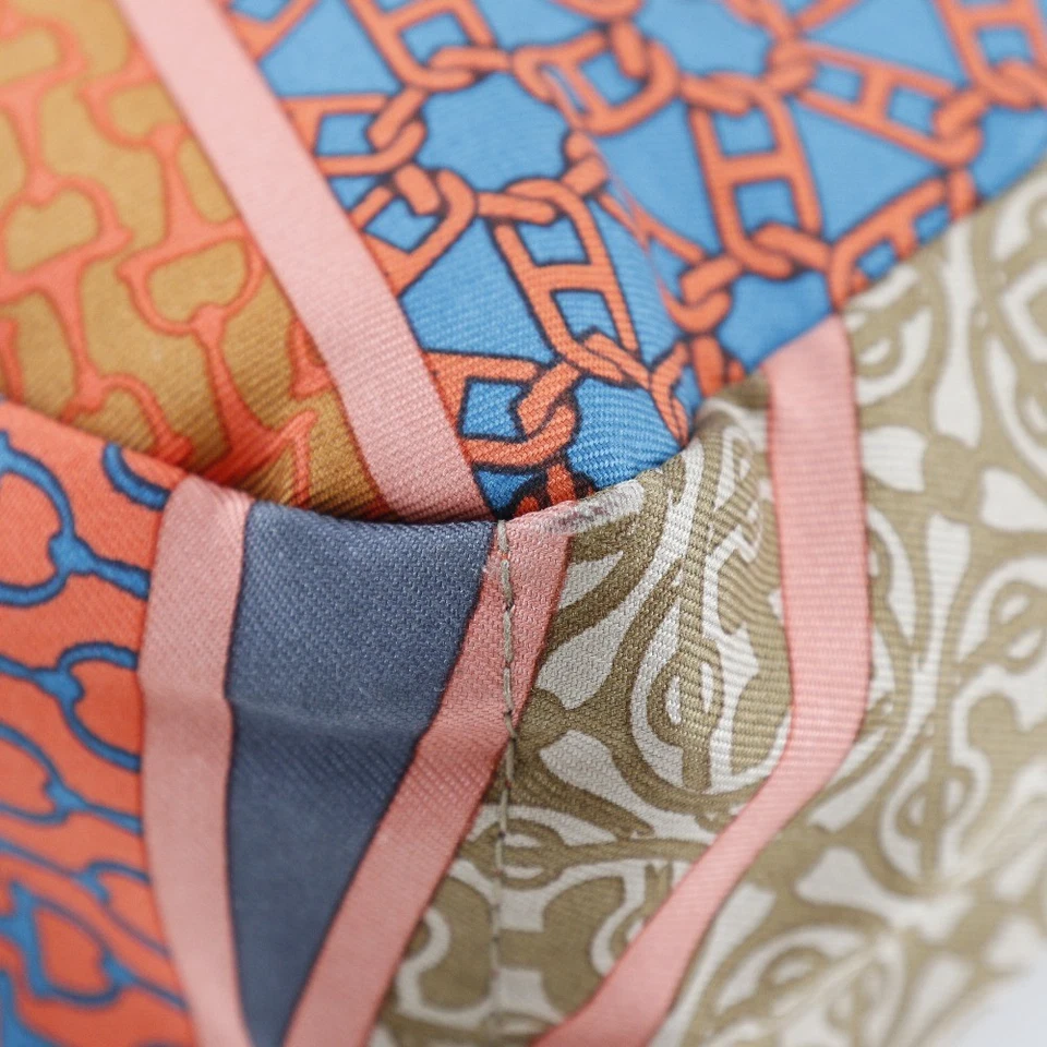 HERMES Foolby 20 Bolsa CARRE EN CRAVATES Marrón/Naranja Seda/Vauvarenia Mujer Foto 4 de 4