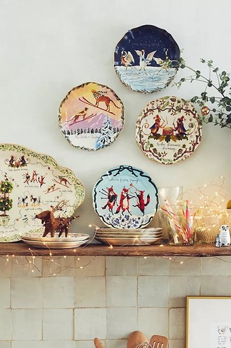 Inslee Fariss Plate 12 Days Christmas Partridge Pear Tree Anthropologie NEW - Picture 4 of 7