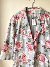 Bnwt Grey Women’s 8 Ladies Tailored Duster Jacket Floral Wedding Party Rrp £90