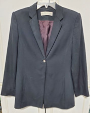 Valerie Stevens Women Size 6 Blazer Jacket Grey Silver Silk Lining Pockets DDD-6
