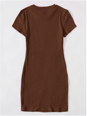 Coffee Brown Solid Rib-knit Bodycon Dress Sz XS S M L XL | eBay Coffee Brown Solid Rib-knit Bodycon Dress Sz XS S M L XL | eBay