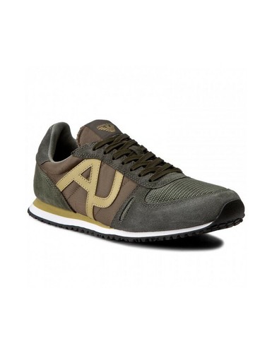 ARMANI JEANS sneakers scarpe uomo basse aj logo verdone 935027 | eBay