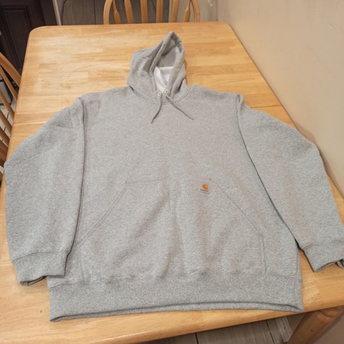 Carhartt Mens Pullover Rain Defender Grey hoodie Size Large  Original fit - Picture 11 of 16
