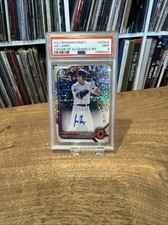 2022 Bowman Chrome Joe Lampe 1st Prospect Auto Sparkle Refractor #29/71 PSA 9