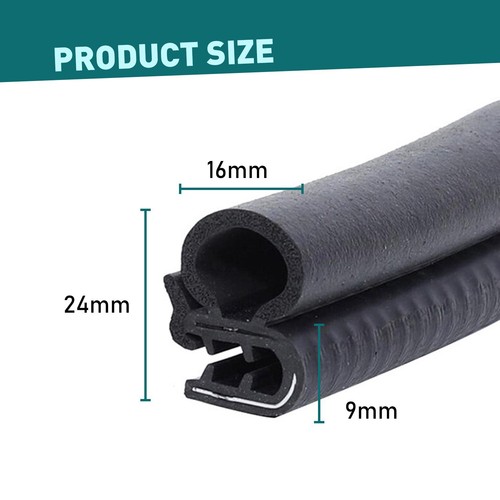 Pinch Weld Rubber Seal Trim Soundproof & Waterproof Door Window Boot etc 5m - Picture 14 of 17
