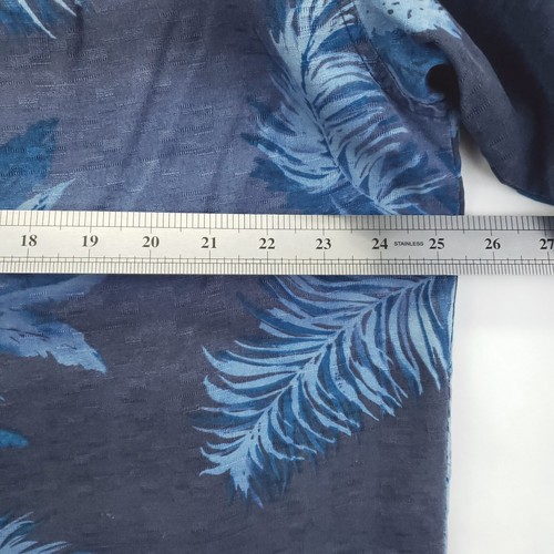 Caribbean Joe Shirt Mens Large Blue 100% Silk Hawaiian Short Sleeve Camp - Picture 10 of 11