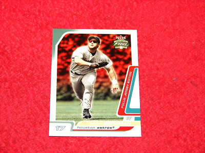 LANCE BERKMAN ASTROS 2003 FLEER FOCUS JE #74 CENTURY JERSEY NUMBER 031/117 (B1)
