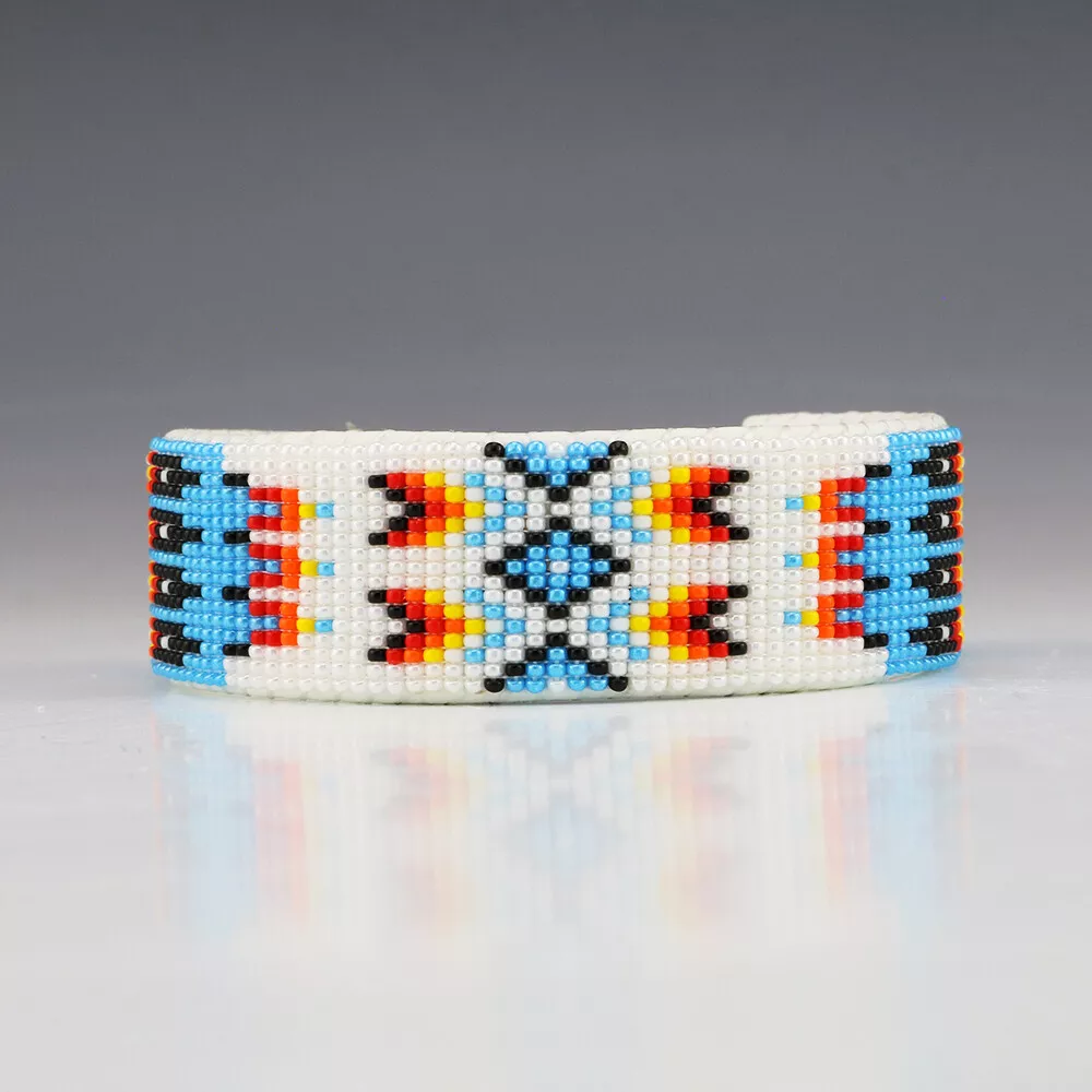NATIVE AMERICAN NAVAJO BEADED BRACELET BY SHARON HUNT