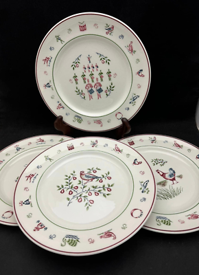 Johnson Bros. Twelve Days of Christmas 4 different Dinner Plates