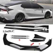 For Camry SE XSE 18-20 Front Bumper Lip Chin Spoiler Splitter Side Skirt Glossy