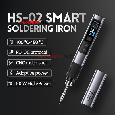 HS-02A/HS-02B Smart Soldering Station - 100W Aluminum Alloy CNC