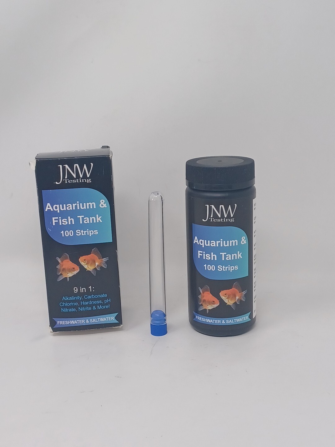 JNW Direct Aquarium Test Strips for Fish Tank 9 in 1, 100 Strip Pack