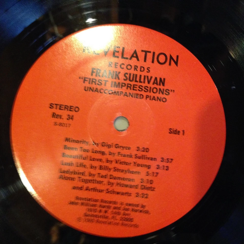 [SOUL/JAZZ]~NM LP~FRANK SULLIVAN~First Impressions~[Original 1980~REVELATION~Iss - Image 4 of 4