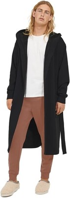 UGG Men's Robes M - L Heritage Comfort Leeland Cotton Blend Black NWT