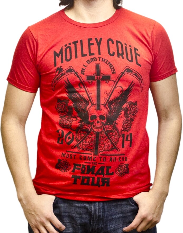 モトリークルー　final　TOUR　T Motley Crue - Final Tour 2014 Red T-Shirt Free Shipping | eBay