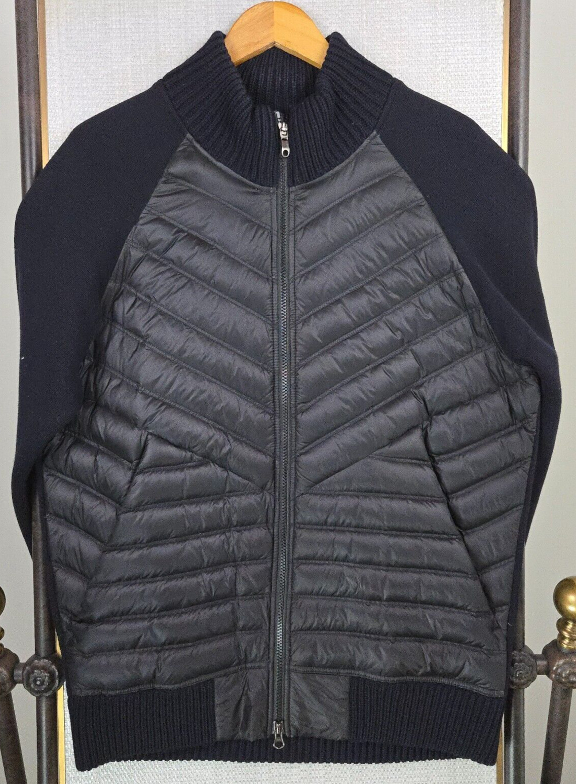 LULULEMON Mens Down Insulated Wool Hybrid Jacket Full Zip Quilted Size Large image 10