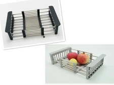 S.S. Sink Drainer,Dish drying rack,Kitchen Storage,Racks & Holders,Gray,Black