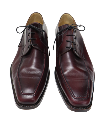 MORESCHI Shoes Men's (US) 13 Burgundy Low Top Lace Up Leather Dress Derby - Picture 4 of 18