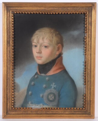 Johann Lorenz Kreul (1765-1840) ''14-year-old Eugen von Wuerttemberg'' pastel (m)
