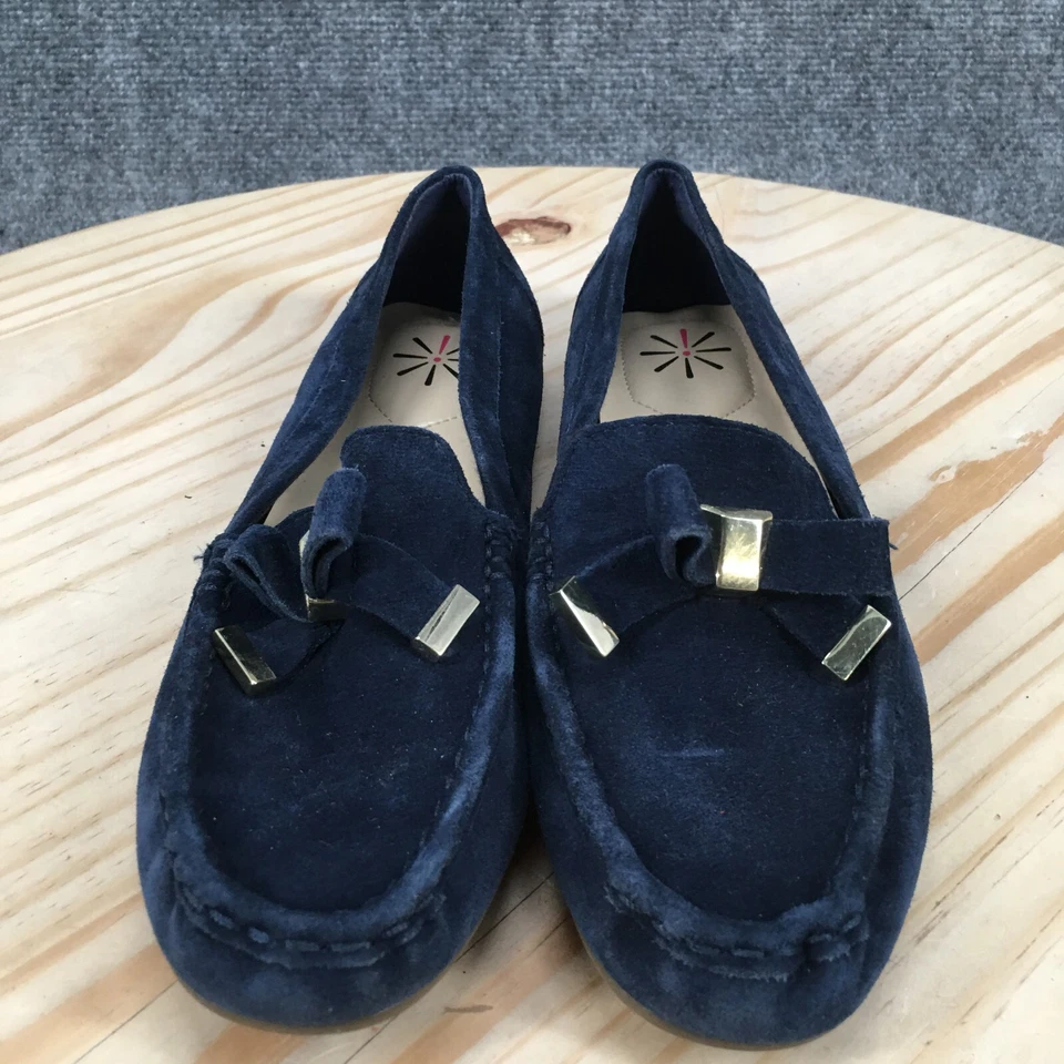 Isaac Mizrahi Shoes Womens 7.5 M Imalia Loafers Blue Leather Casual Low Top - Image 4 of 4