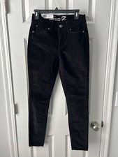 Seven 7 size 4 tummy less Tummy less High Rise Skinny Black Velvet