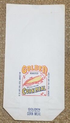Vintage Biesecker Golden Roasted Bolted Yellow Corn Meal 10lb Bag Thomasville PA
