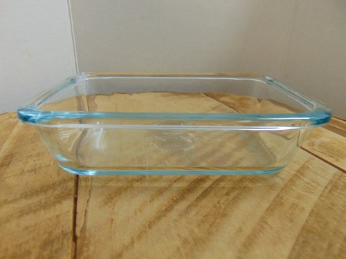 Pyrex Blue/Aqua Tinted Glass 2 Cup Rectangular Baking Dish #8602 6in x 4in - 第 2/7 張圖片