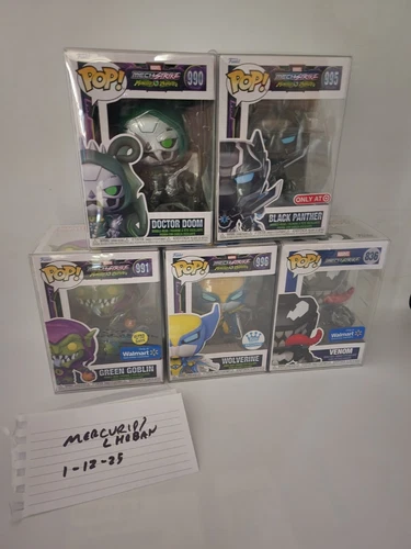 mech strike Bundle Lot funko pop 836 990 991 995 996 Doom Goblin Wolverine Venom