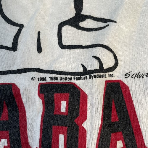 Camiseta de colección 1965 Schulz Peanuts Snoopy Cheers Alabama talla 3XL - Imagen 3 de 6