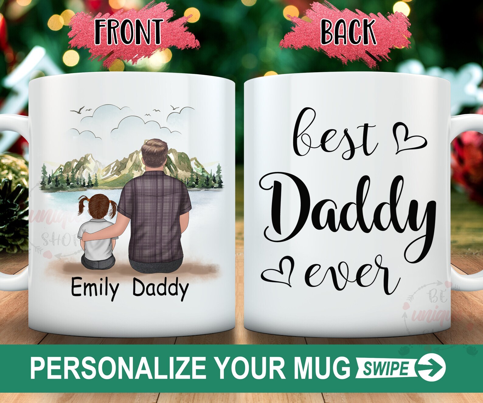Father's Day Gift Mug From Daughter To Dad Best Dad Ever Mug Personalized Best