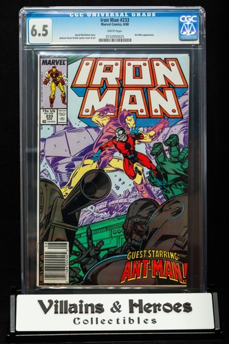 Iron Man #233 ~ CGC 6.5 ~ Newsstand edition ~ Ant-Man app. ~Marvel Comics (1988)