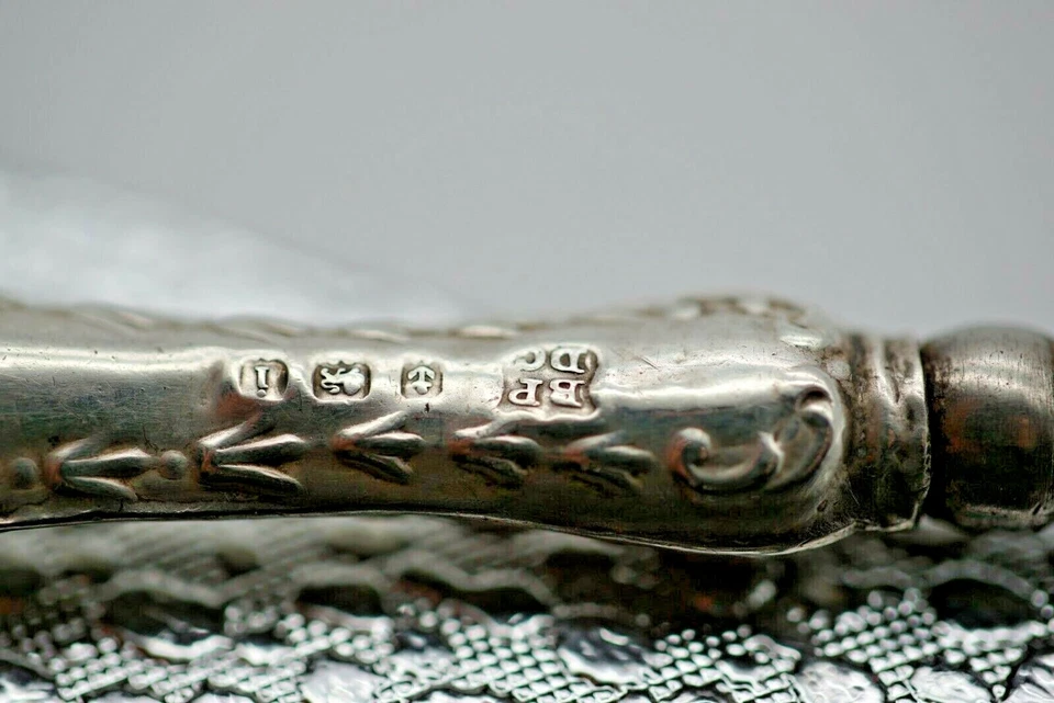Antique Button Hook Sterling Silver Handle Edwardian 1908 - Image 2 of 4