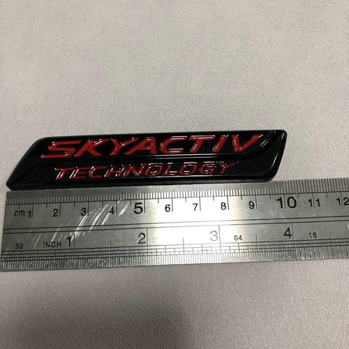 Black Red SKYACTIV TECHNOLOGY Rear Trunk Badge Sticker For CX5 MX-5 CX-50 - Picture 2 of 3