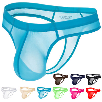 Herren Sexy Tanga Thongs Slip Unterhose Ultradünne T-Back G-String Unterwäsche