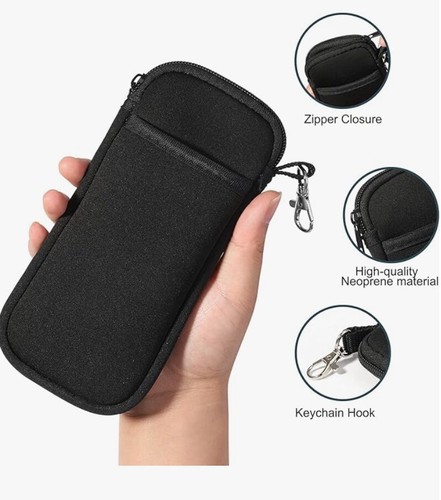 Neoprene Zippered EyeGlasses Or Smartphone Soft Pouch Case With Outer Pocket - 第 1/23 張圖片