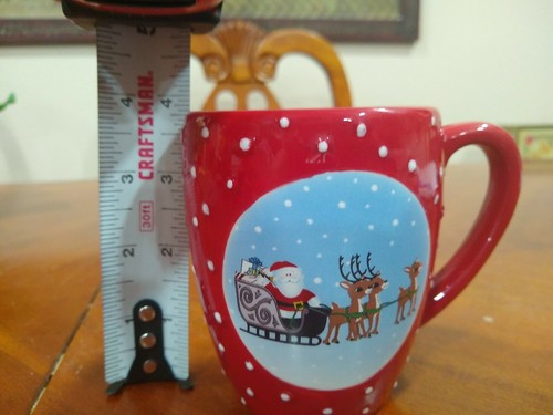 Cute Department 56 Santa Sleigh With Reindeer Coffee Cup Mug Red Rudolph Sleigh - Picture 5 of 6