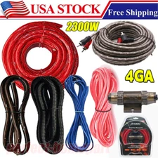 2300W 4 Gauge Car Audio Cable Kit Amplifier Install Amp RCA Subwoofer Sub Wiring