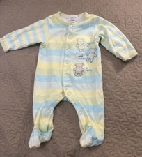 Vintage CARTERS Baby Sleeper Yellow 3-6 Months Teddy Bear