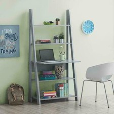 TAD | Riva Scandinavian Retro Grey 5 Tier Desk Shelving Shelf Unit Furniture