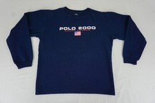 Vintage Y2K Polo 2000 pullover blue sweatshirt Ralph Lauren tagged large RL