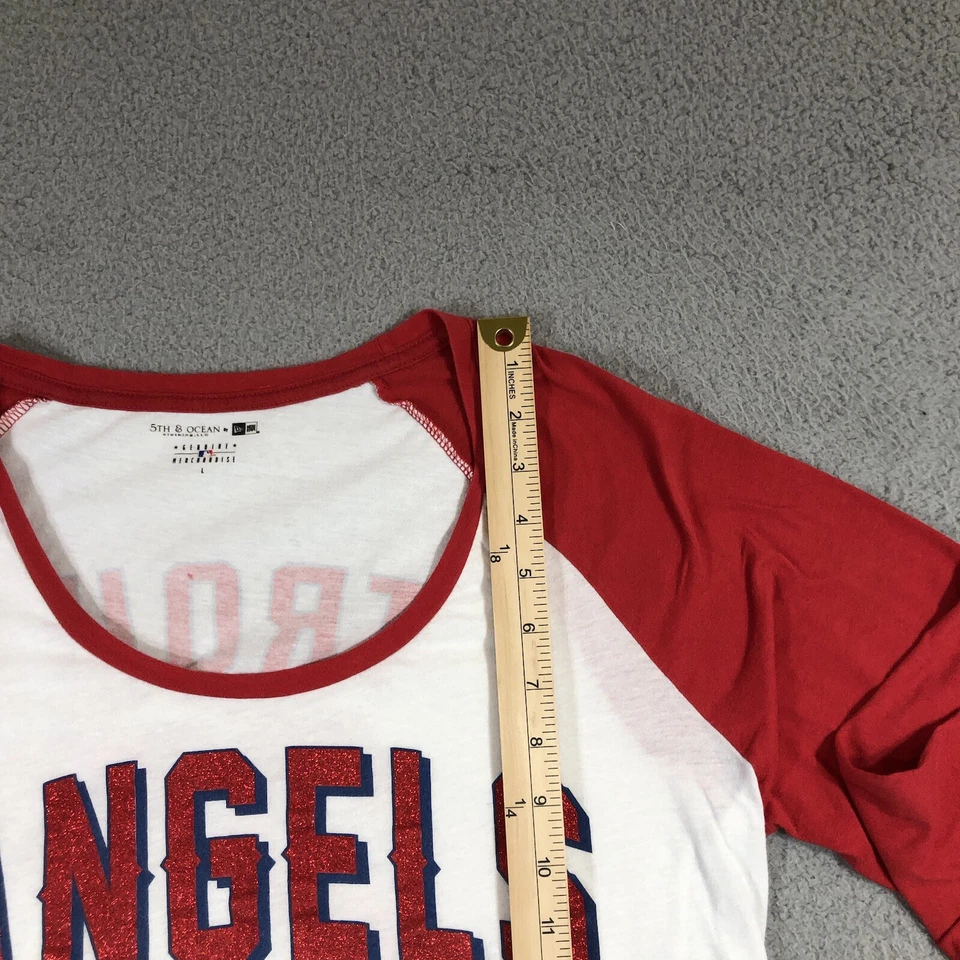 Camiseta 5th & Ocean para mujer L LA Angels béisbol Mike Trout 27 roja blanca  Foto 4 de 4