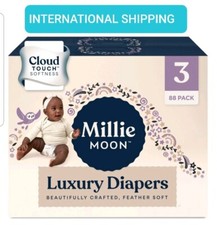 New All Natural Millie Moon Disposable Diapers Cloud Touch Softness Size 3