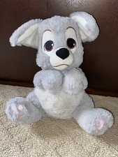Disney Lady  The Tramp Gray Dog Plush Stuffed Animal Tramp EUC