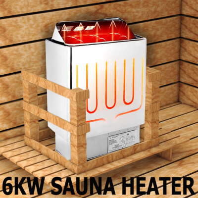 6KW Sauna Heater Stove, Wet&Dry Sauna, Digital Control, Stainless Steel US STOCK