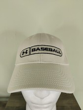 Under Armour Baseball Hat Cap Youth White Fitted One Size Stretch